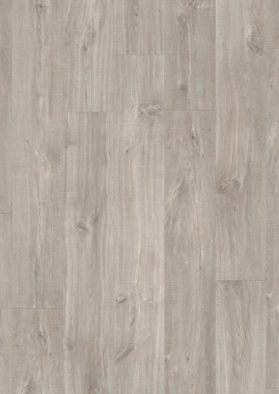 Quick-Step Blos base Canyon grijze eik met zaagsneden, decor van de pvcvloer