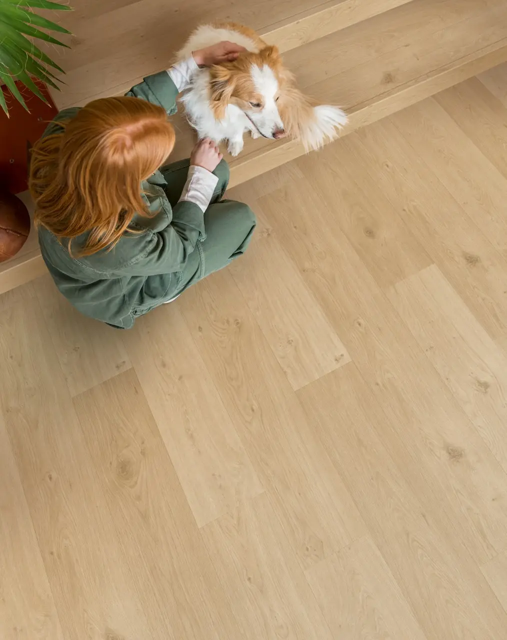 Ruimte met de pvcvloer Quick-Step Blos base Kusteik beige
