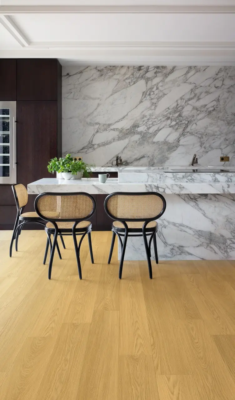 Ruimte met de laminaatvloer Quick-Step Capture Geverniste naturelle eik