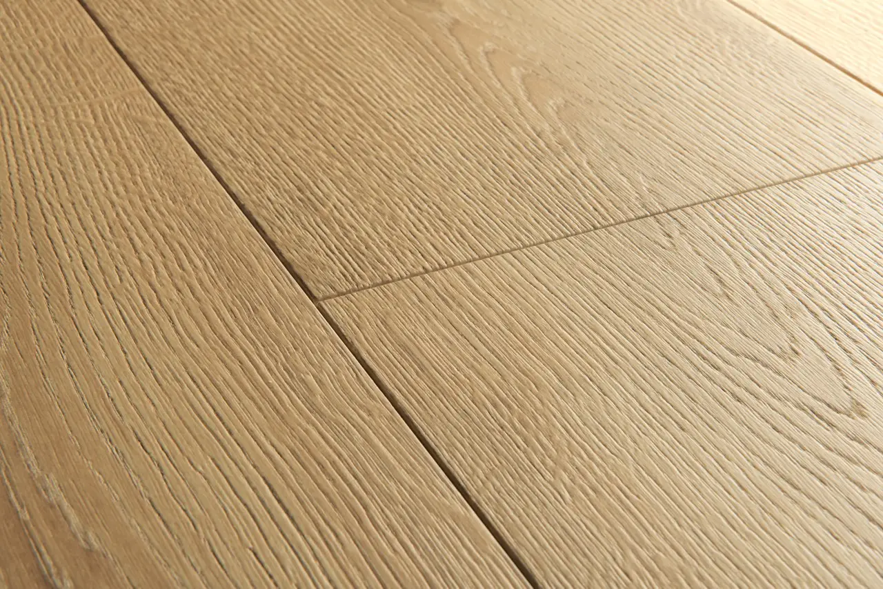 Close-up van de structuur van Quick-Step Capture Geborstelde warme naturelle eik