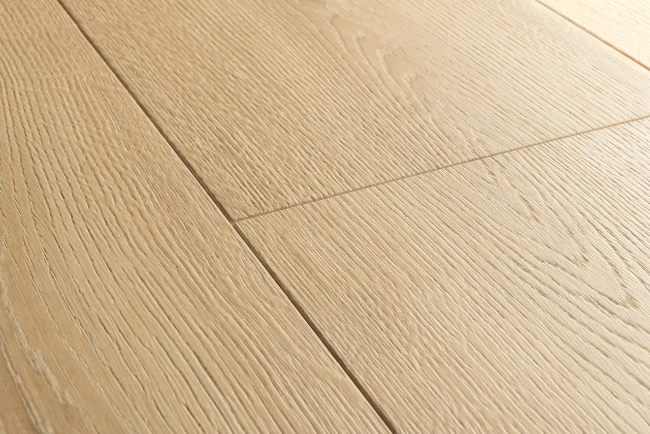 Close-up van de structuur van Quick-Step Capture Geborstelde naturelle eik