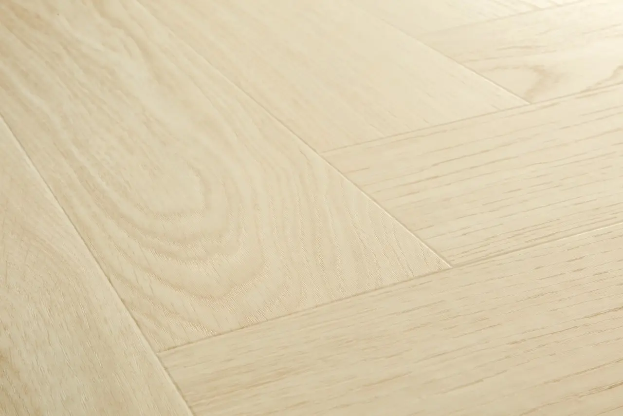 Close-up van de structuur van Quick-Step Ciro Pure eik polair