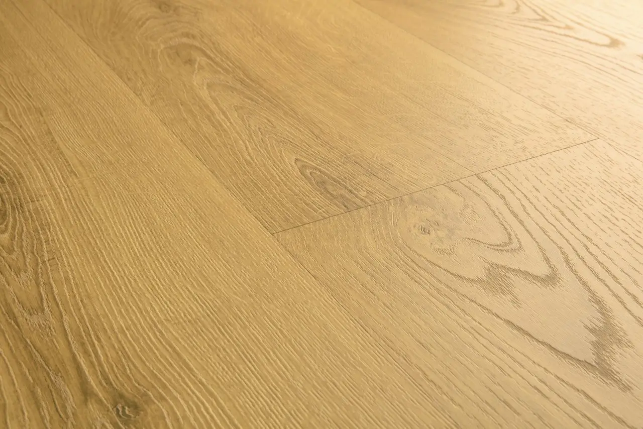 Close-up van de structuur van Quick-Step Classic Klassieke lichte eik