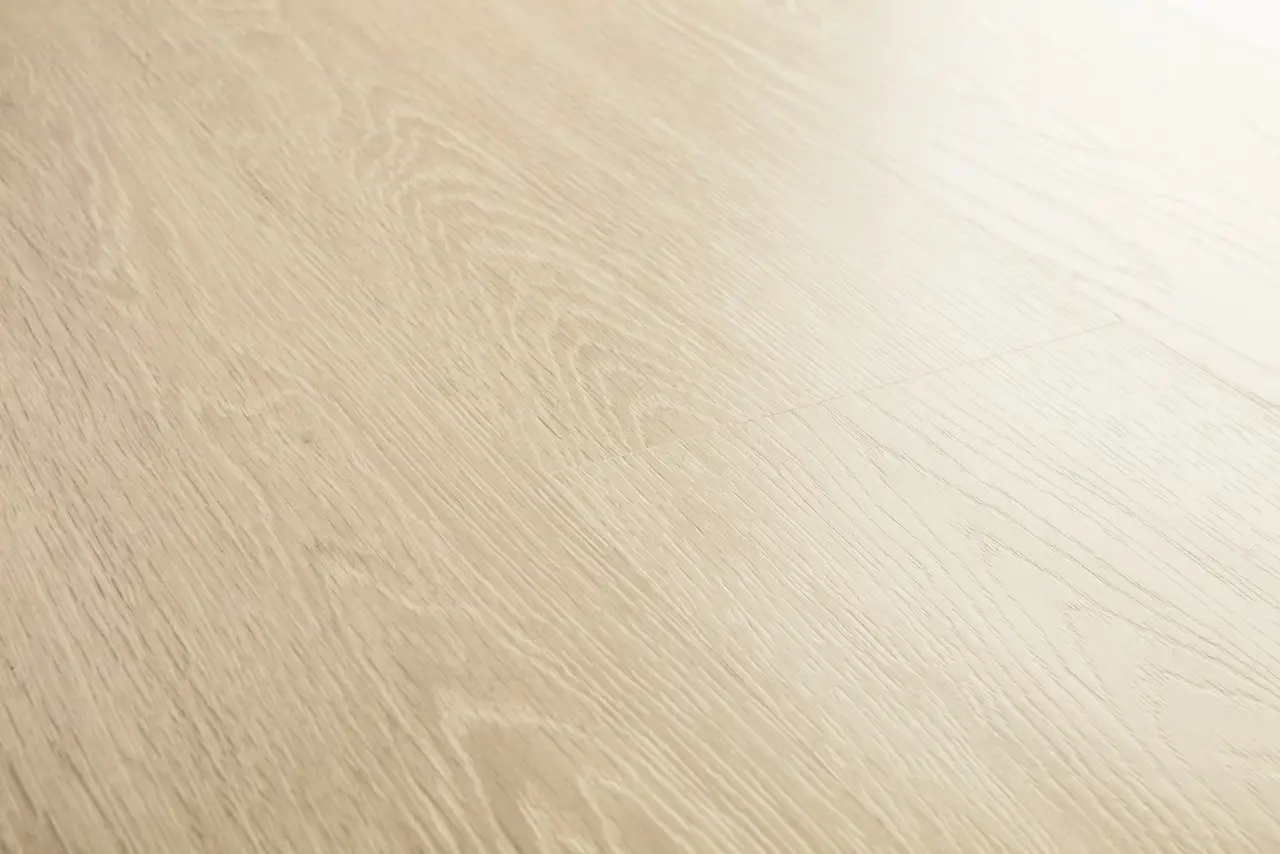 Close-up van de structuur van Quick-Step Eligna Engelse beige eik