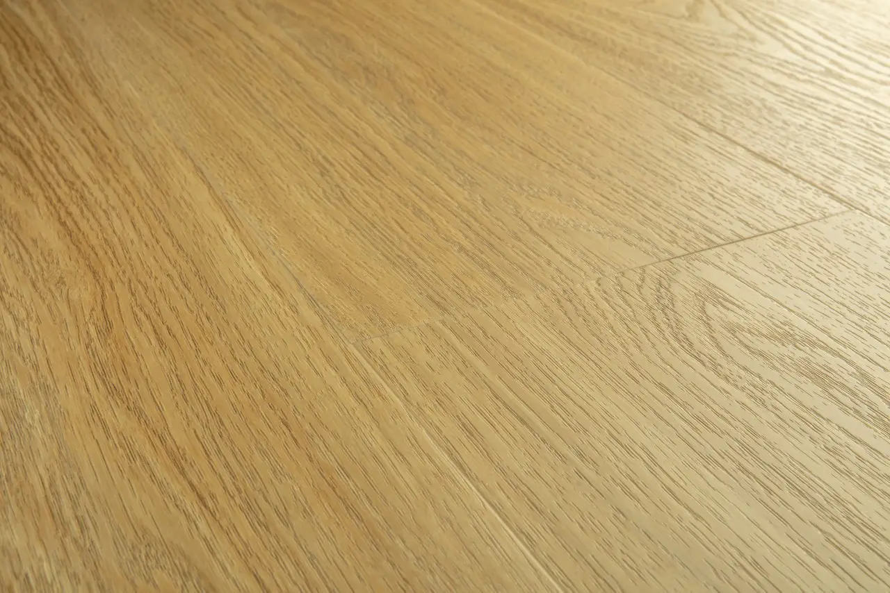 Close-up van de structuur van Quick-Step Fuse Serene eik medium naturel