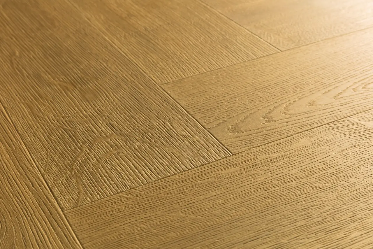 Close-up van de structuur van Quick-Step Impressive Design Kaneel eik
