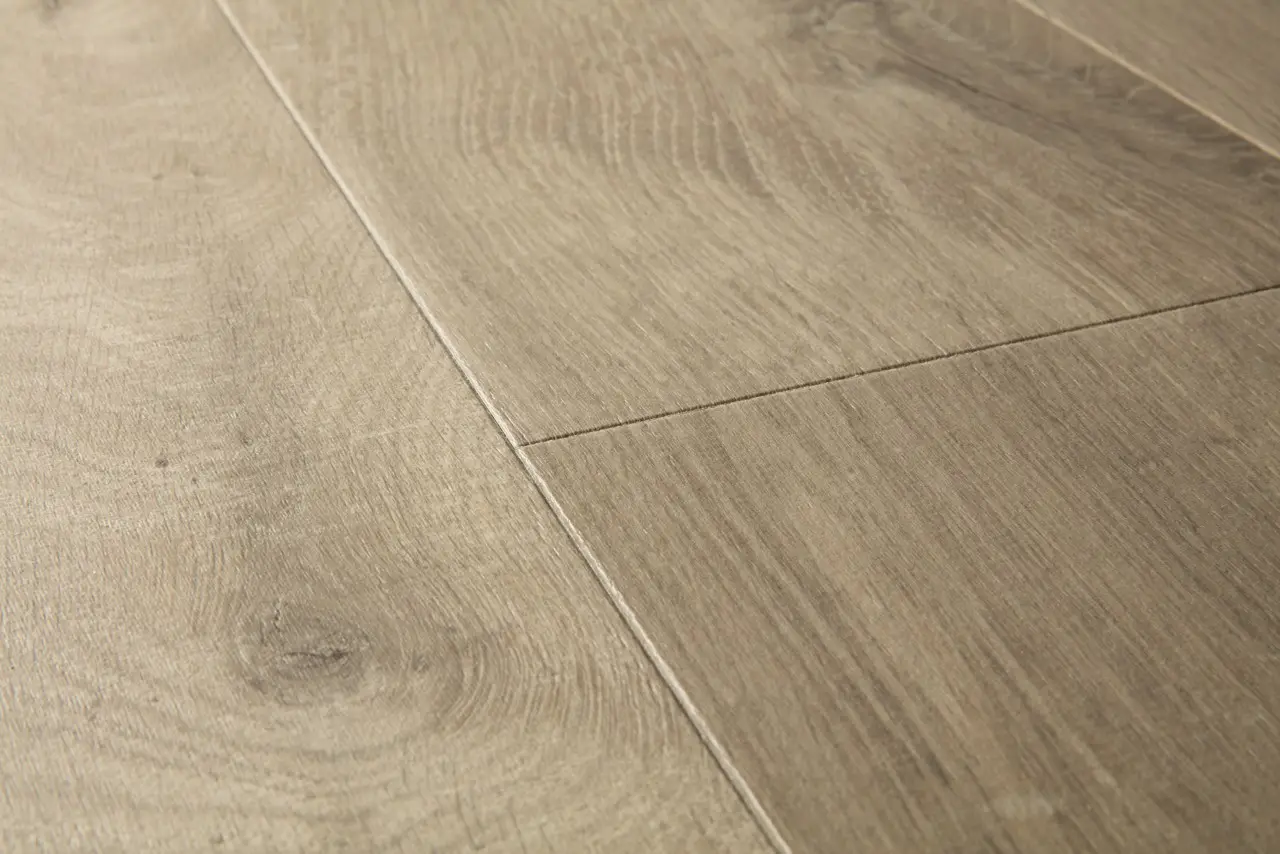 Close-up van de structuur van Quick-Step Impressive Zachte lichtbruine eik