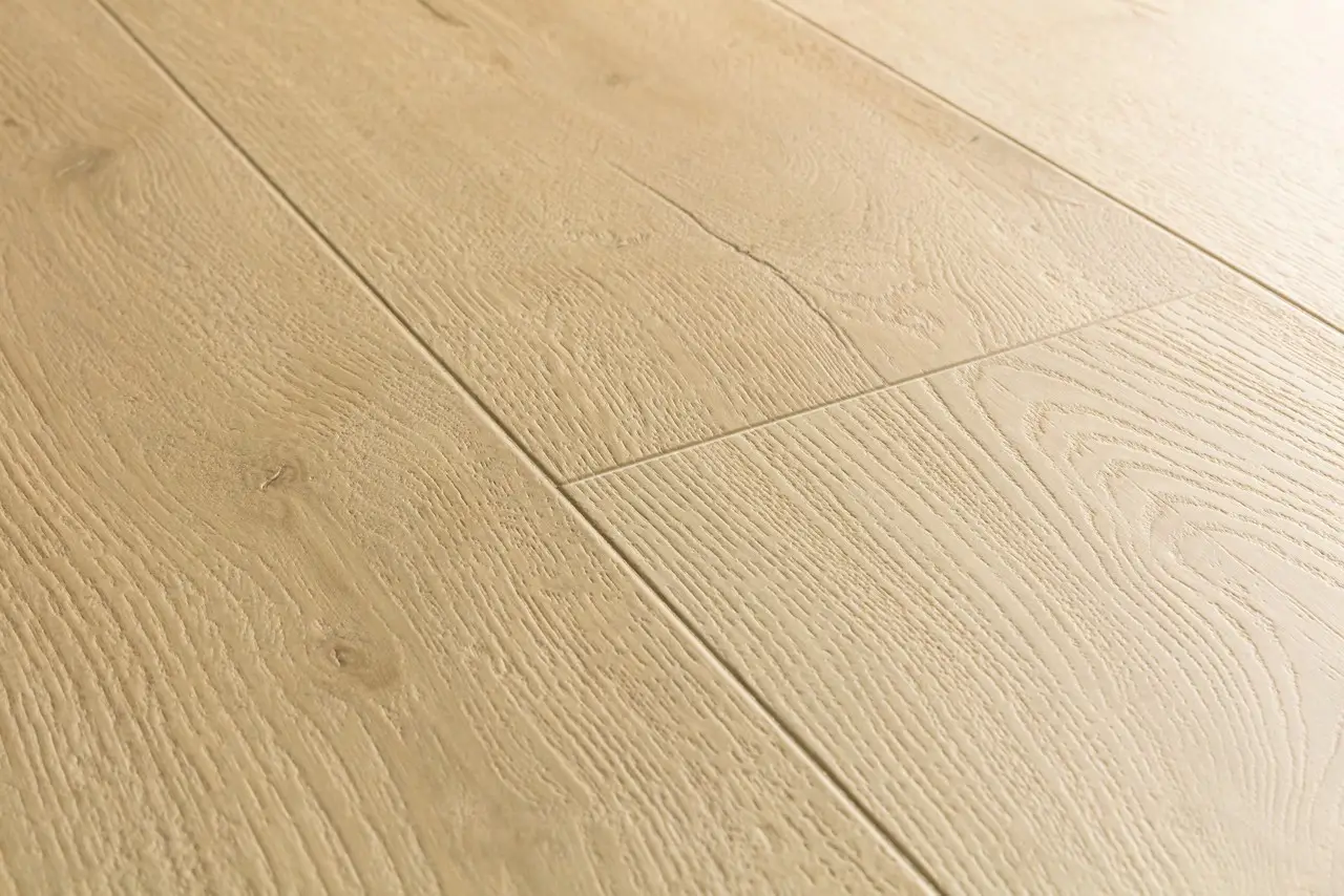 Close-up van de structuur van Quick-Step Impressive Katoen eik