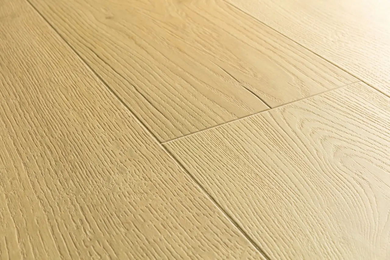 Close-up van de structuur van Quick-Step Impressive Amandelbruine eik