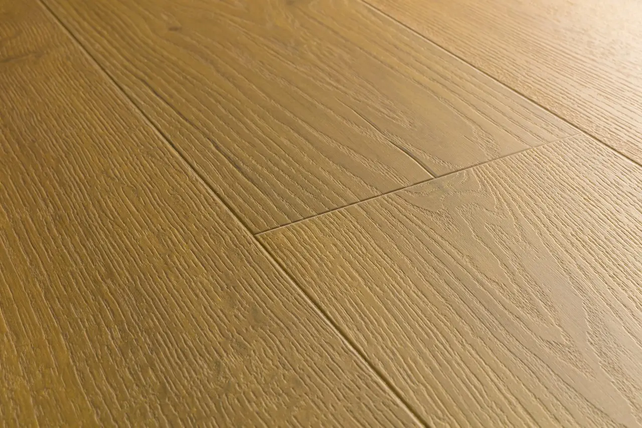 Close-up van de structuur van Quick-Step Impressive Truffel eik