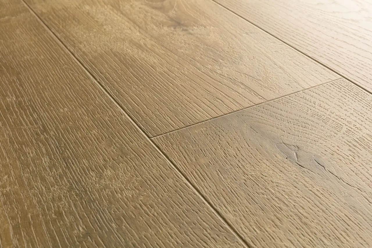 Close-up van de structuur van Quick-Step Impressive Rogge eik