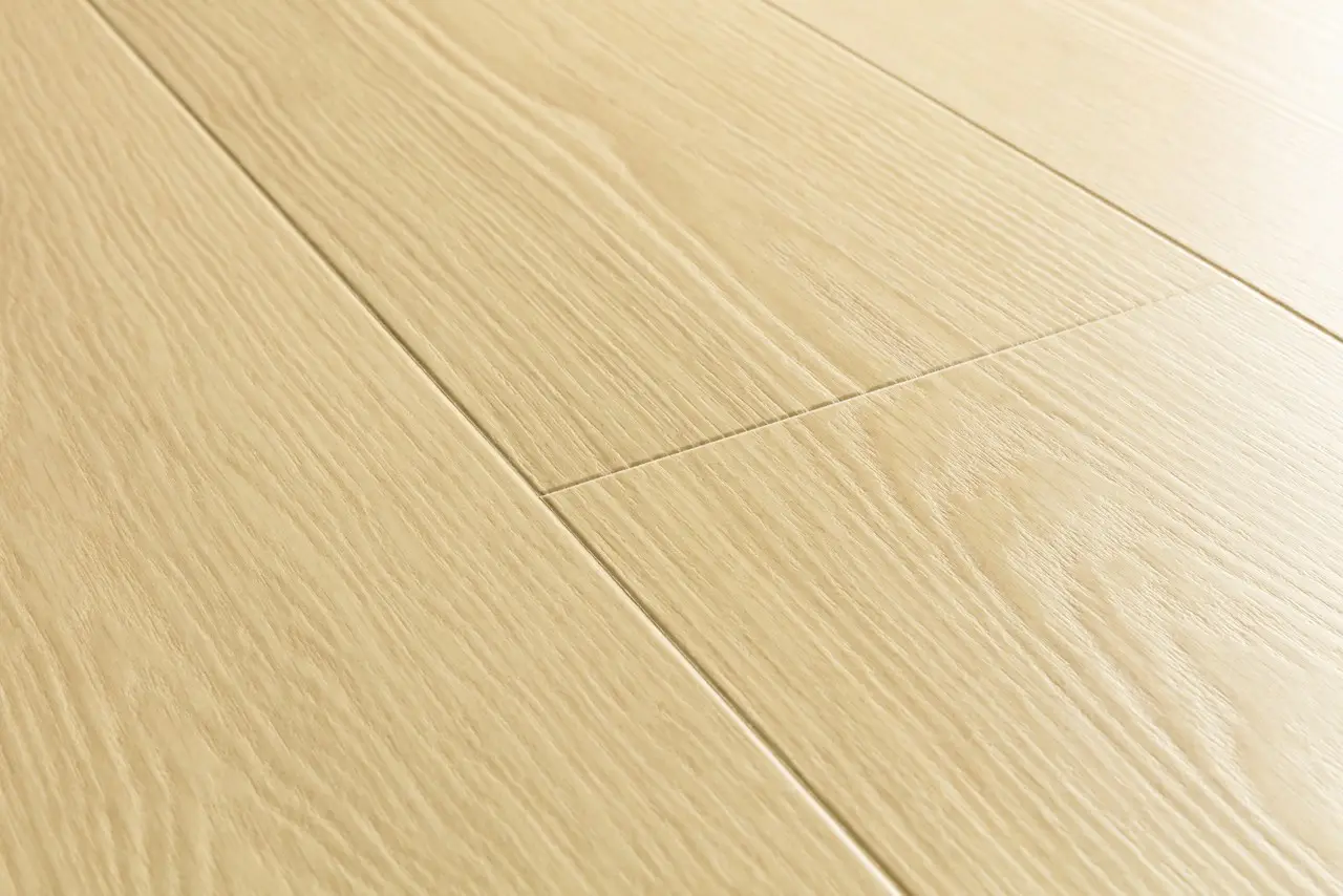Close-up van de structuur van Quick-Step Impressive Ivoor eik
