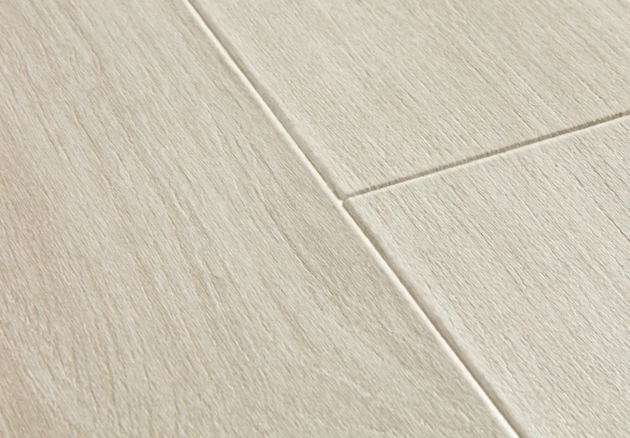 Close-up van de structuur van Quick-Step Majestic Bosland lichtgrijze eik