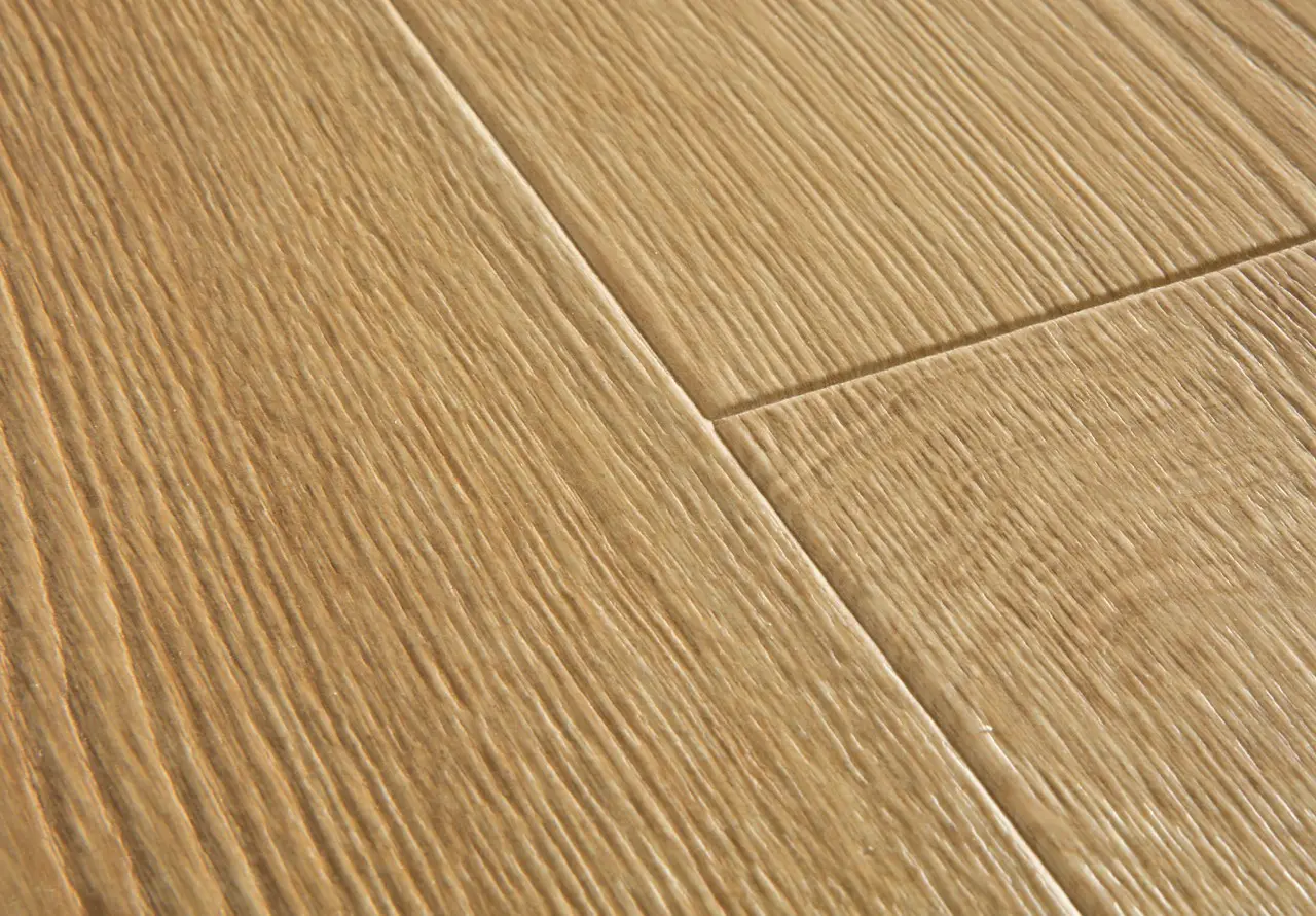 Close-up van de structuur van Quick-Step Majestic Woestijn warme naturelle eik