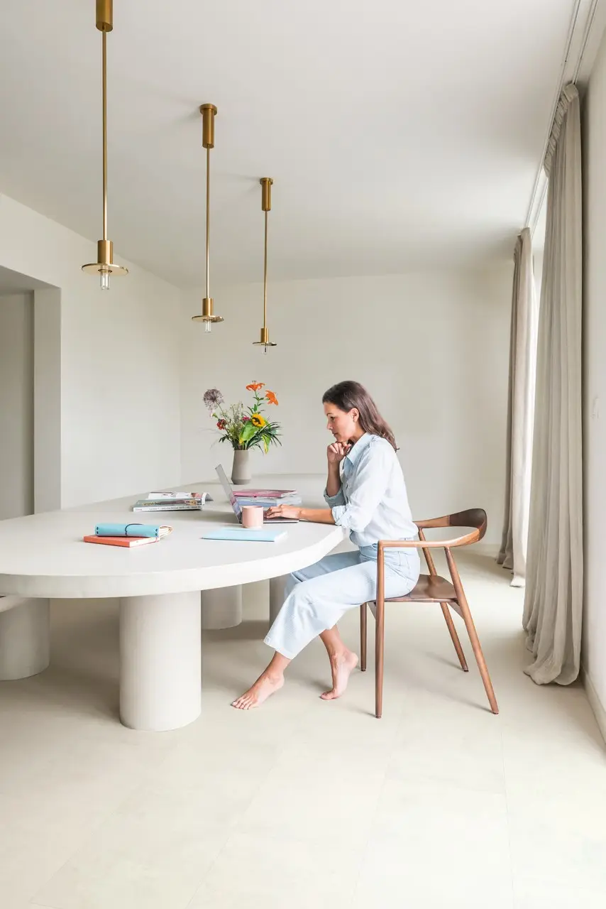 Ruimte met de laminaatvloer Quick-Step Muse Kalk