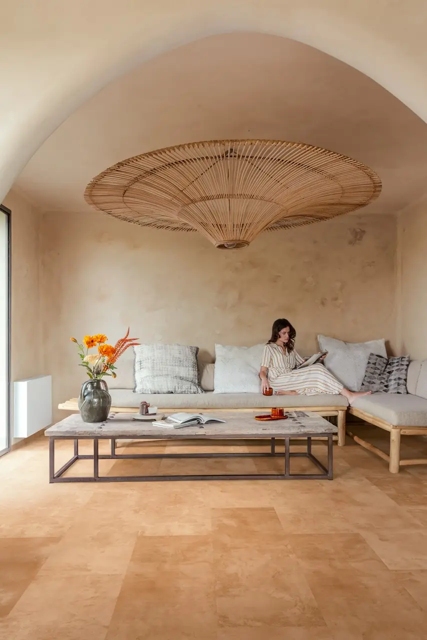 Ruimte met de laminaatvloer Quick-Step Muse Terracotta