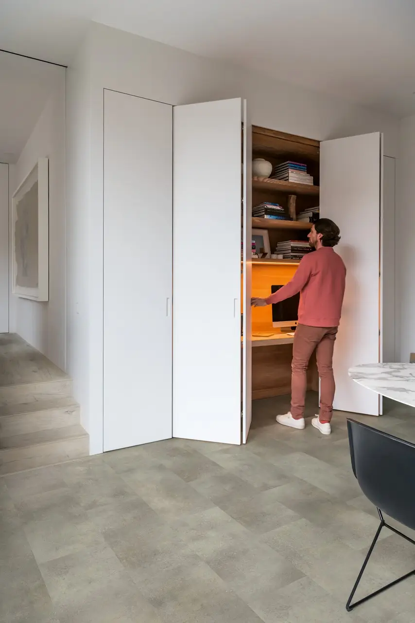 Ruimte met de pvcvloer Quick-Step Oro base Betonrots