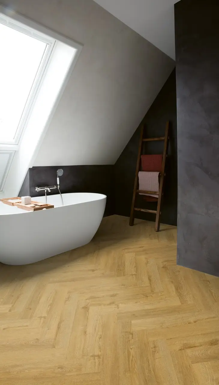 Ruimte met de pvcvloer Quick-Step Pristine Herfst eik naturel